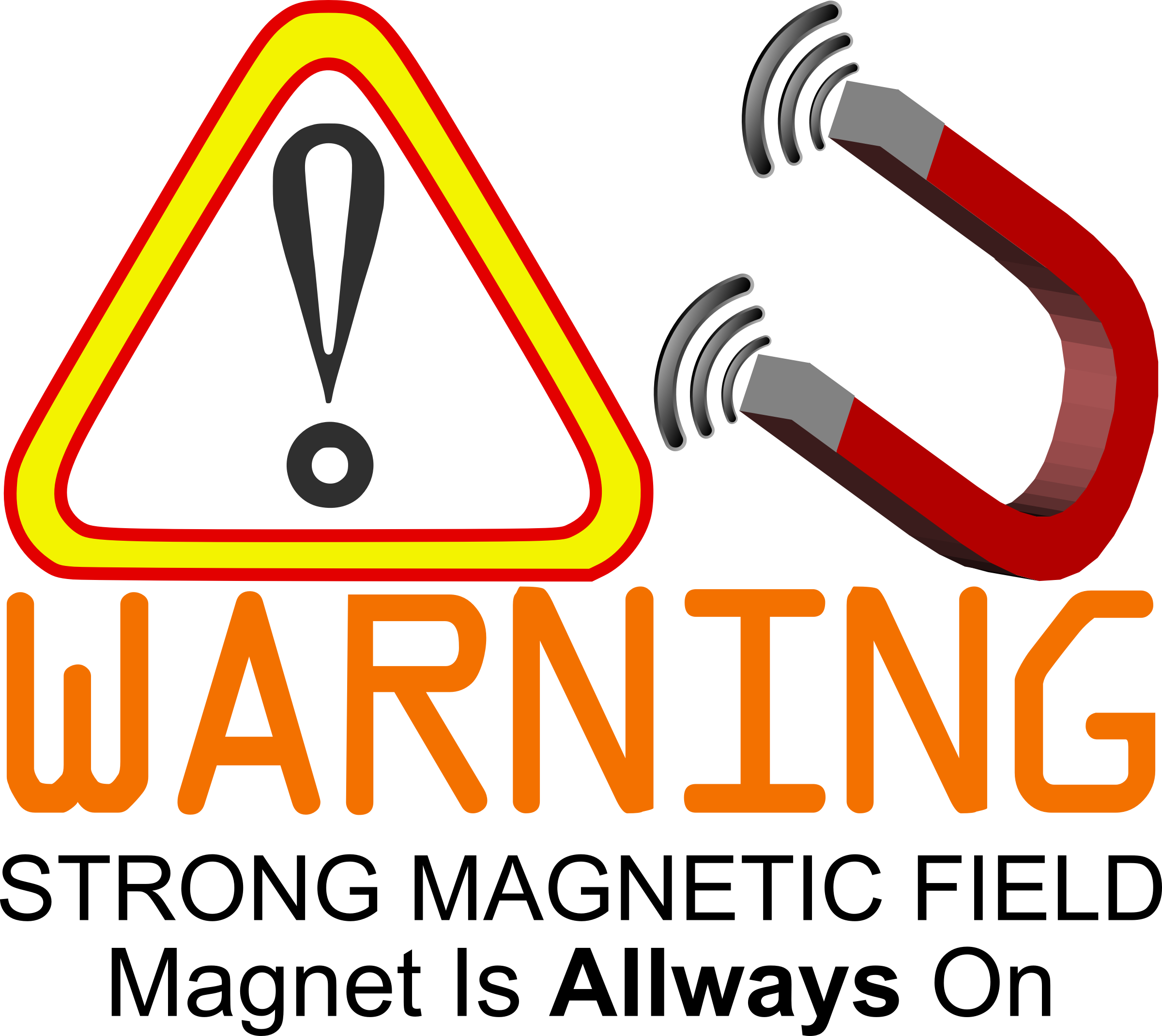 Big Image - Warning Strong Magnetic Field Sign (2400x2140)