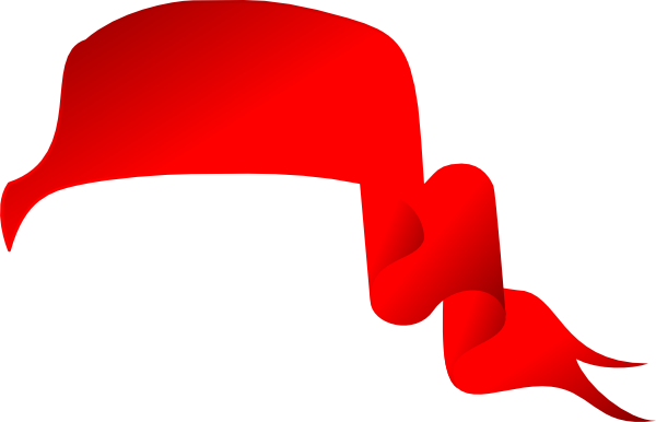 Red Ribbon 2 Clip Art At Clker - Red Ribbon In Transparent (600x386)