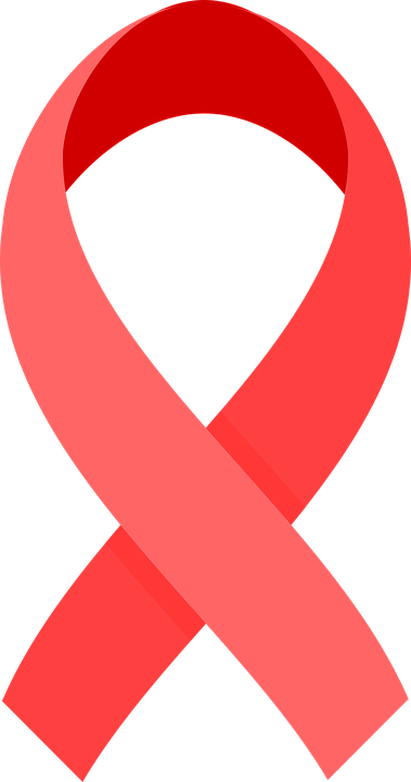 Cancer Ribbon Vector 4, Buy Clip Art - Red Breast Cancer Ribbon (500x948)