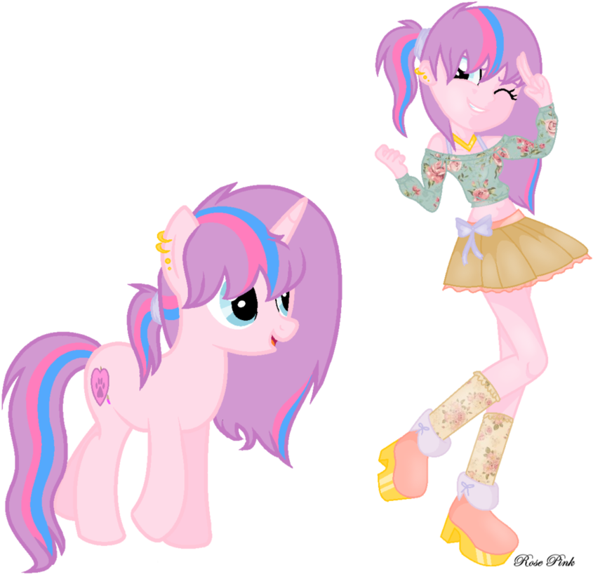 Eqg And Pony By Rosepinkarts - Mlp Base Age Chart Pink (935x855)