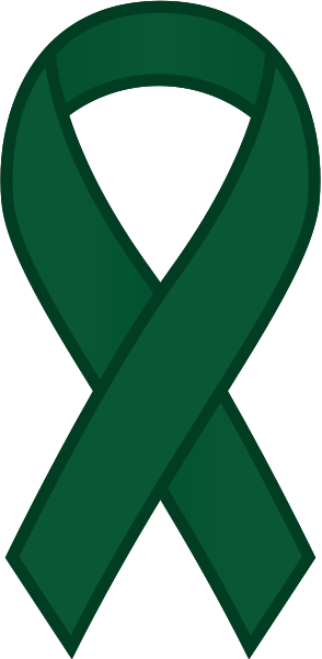Dark Green Ribbon Sticker Icon Vector Data Svg Vector - Dark Green Ribbon (294x600)