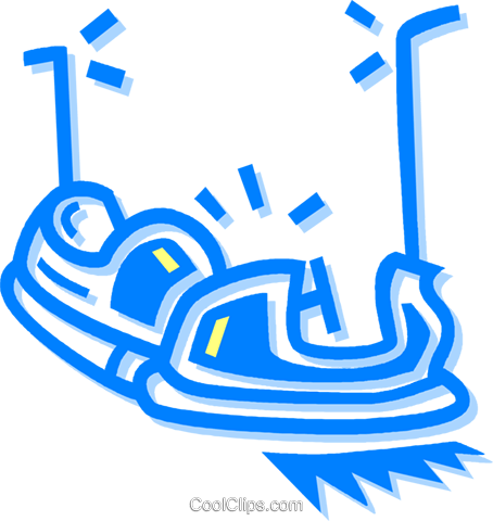 Bumper Cars Royalty Free Vector Clip Art Illustration - Bumper Cars Clip Art (454x480)