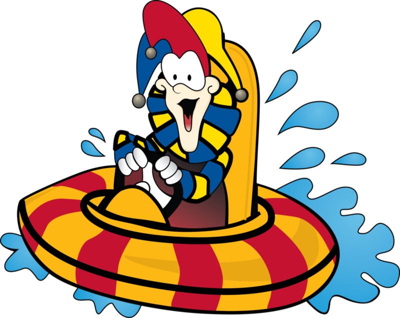 Splashing Good Time - Bumper Boats Clipart (800x636)