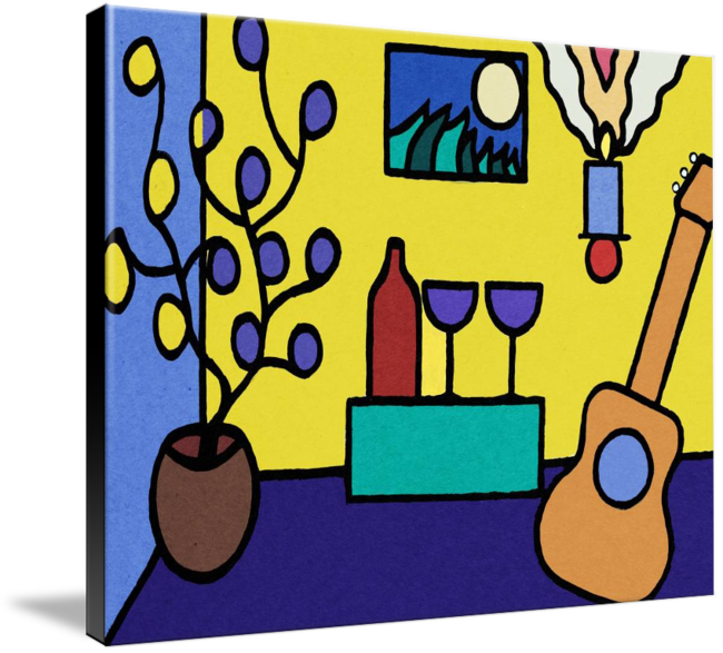 Art Paper) Wine And Song By John Kraft (ready To Hang - John Kraft (650x587)