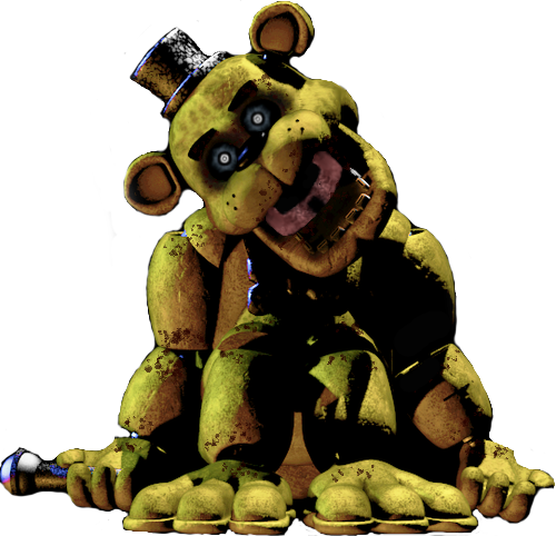 Phone Guy In Golden Freddy By Dahooplerzman On Deviantart - Five Nights At Freddy's 1 Golden Freddy (500x482)