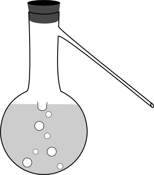 Distilling Flask Laboratory Apparatus Drawing (528x600)
