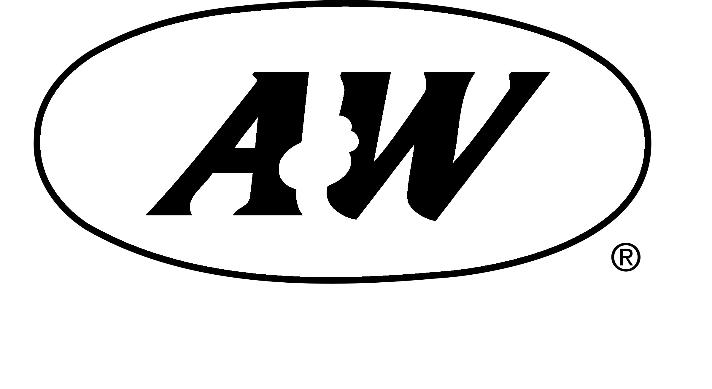 A&w All American Food Logo Black And White - Chili Dog (2400x1313)