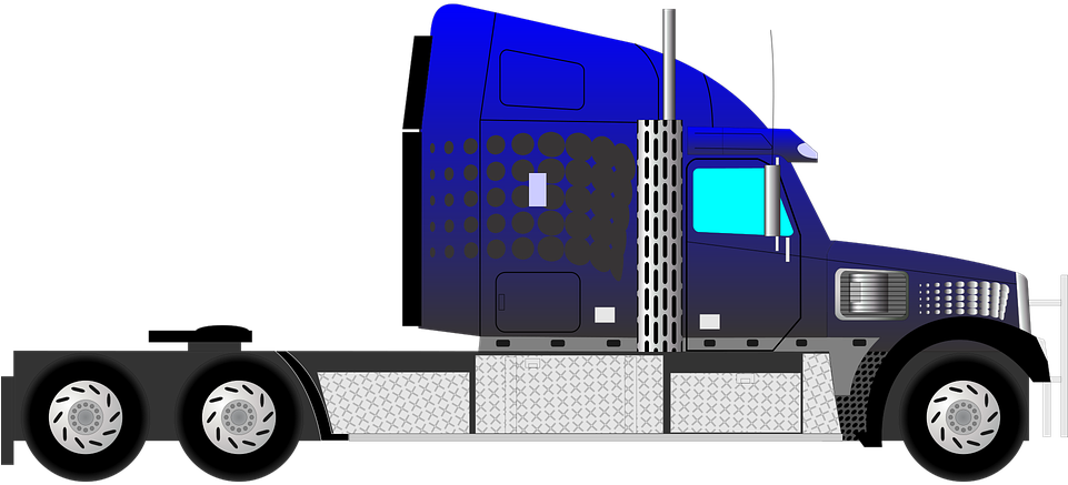 Delivery Truck Pictures 5, Buy Clip Art - Big Rig Blue Truck Tshirt 18 Wheeler Transportation (960x480)