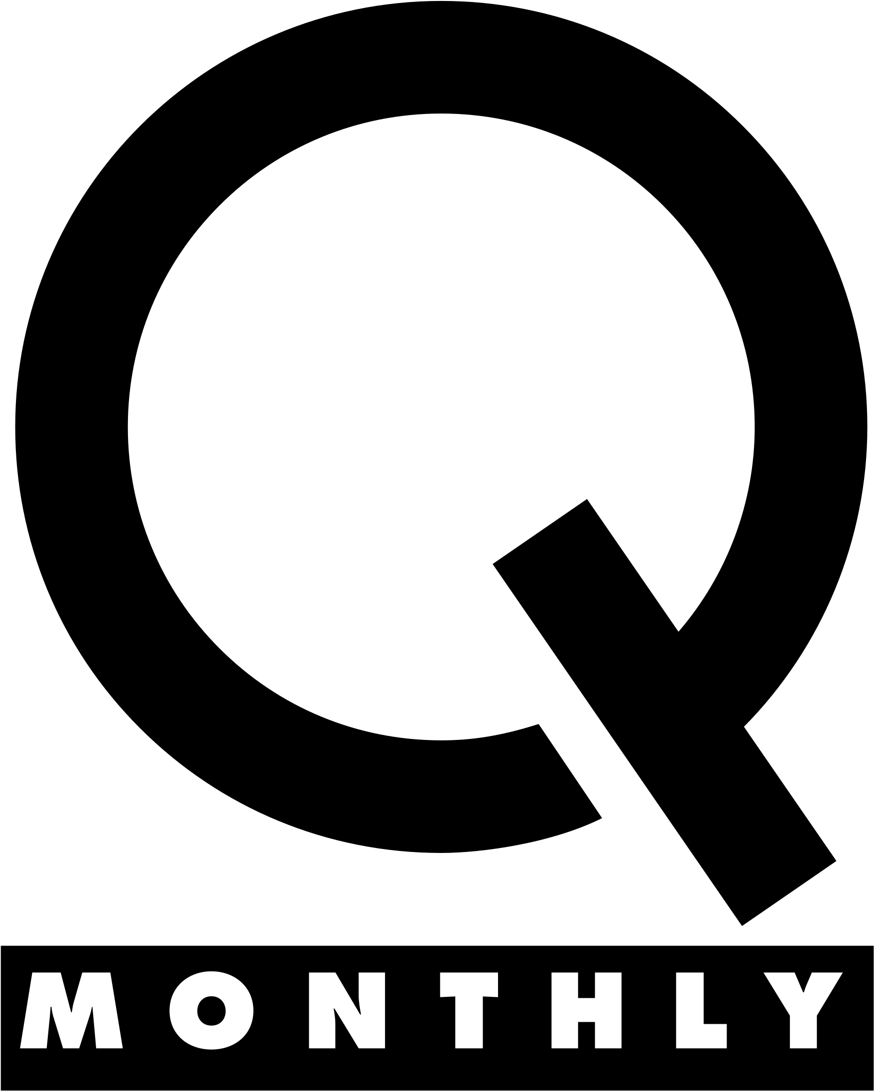 Q Monthly Logo Black And White - Custom Howdy-tizer Bottles - Crhowdytzr (white - Sample) (2400x2400)