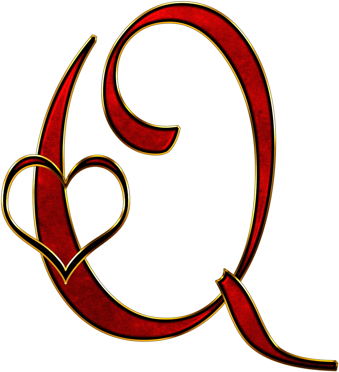 Valentine Capital Letter Q Png - Alphabet (1223x1280)
