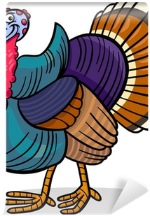 Turkey Farm Bird Animal Cartoon Illustration Wall Mural - Illustration (400x400)