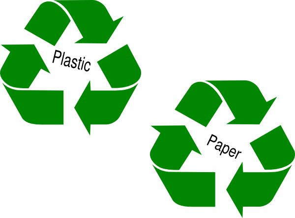 Large Green Recycle Symbol Clip Art At Clker Com Vector - Recycling Symbol For Paper (600x442)