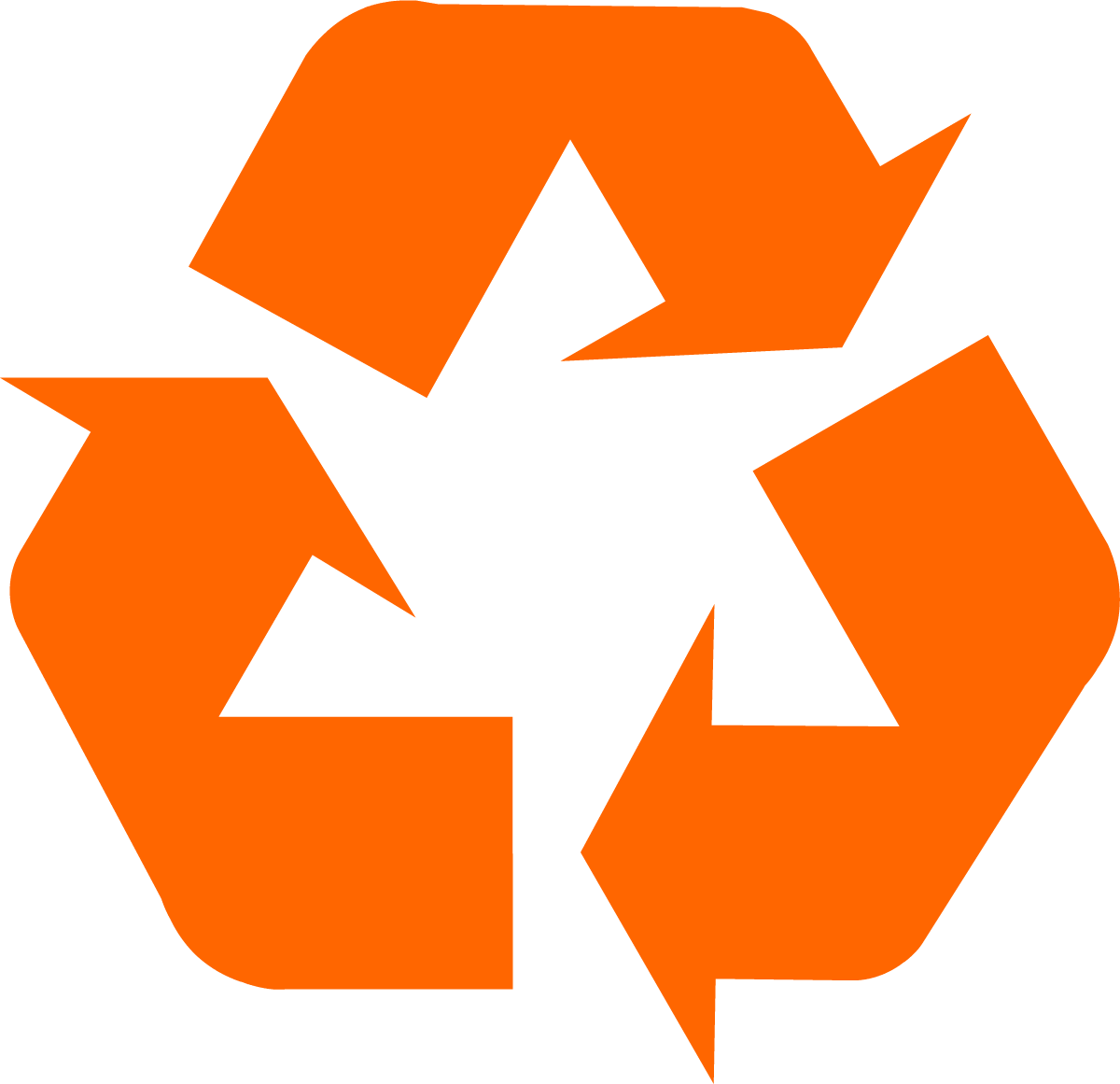 Orange Universal Recycling Symbol / Logo / Sign - Orange Recycle Symbol (1200x1161)