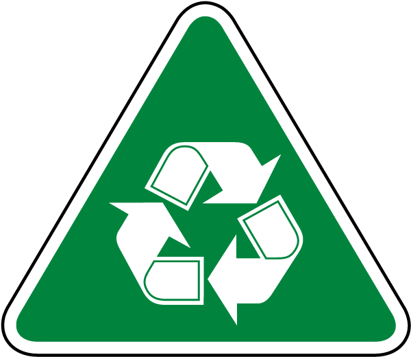 Recycle Symbol Label J4530 - Recycle Sign (600x520)