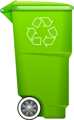 Garbage Trash Bin With Recycle Symbol Png Clip Art - Waste (315x500)
