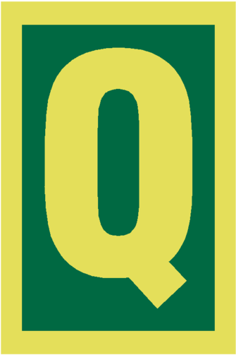 Imo Letter Q Sign Photoluminescent - Imo Number (600x600)