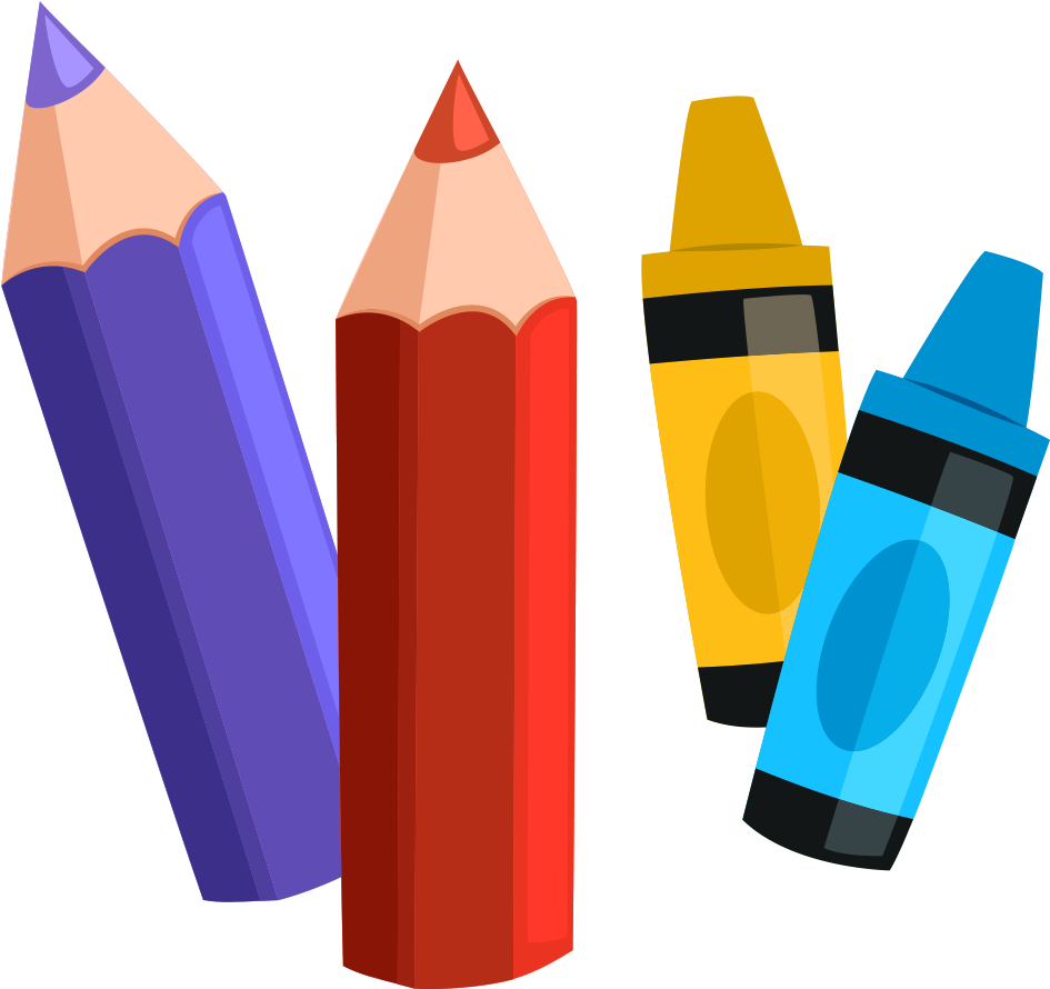Cartoon Pencil Crayons - Pencil (945x945)