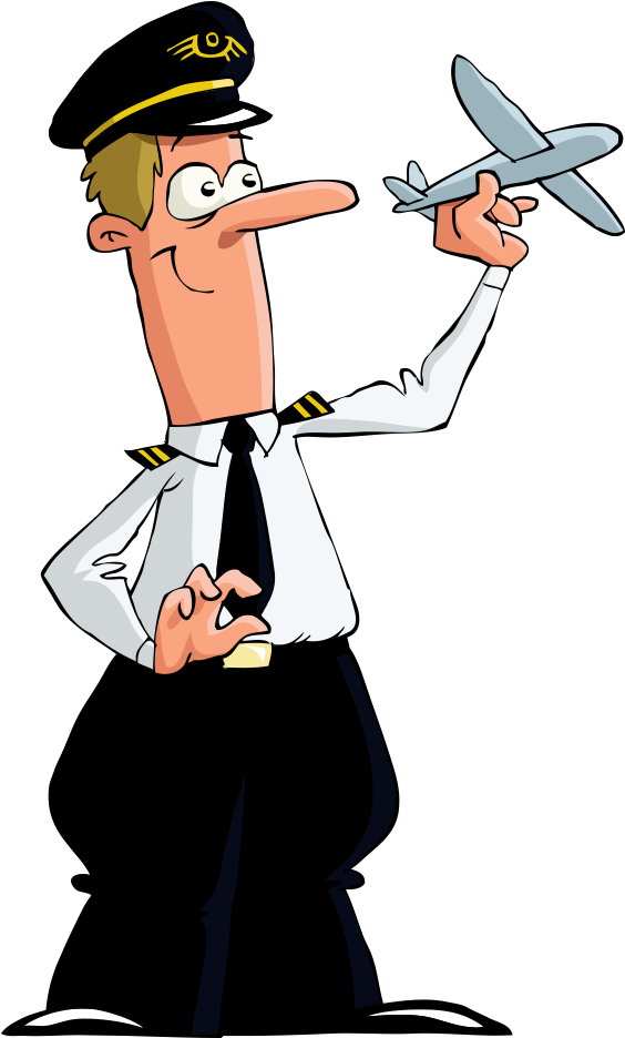 Airplane 0506147919 Royalty-free Clip Art - กัปตัน เครื่องบิน การ ตู น (1000x1000)