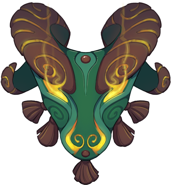 Jade Ram Mask By Mowendesigns - Illustration (600x600)