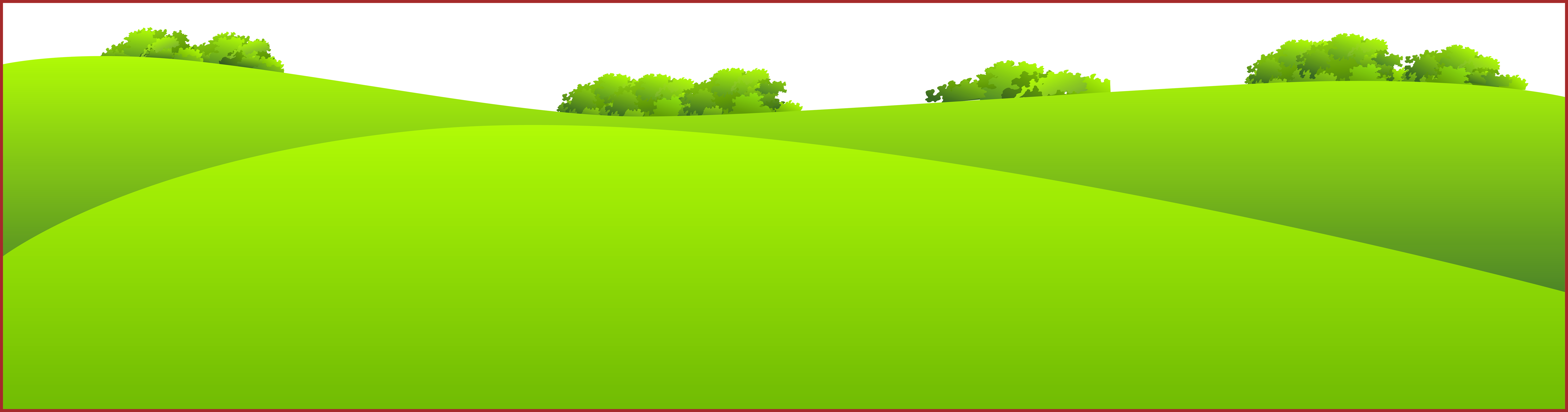 Awesome Green Meadow With Shrubs Transparent Png Clip - Grass Field Clipart Png (8030x2112)