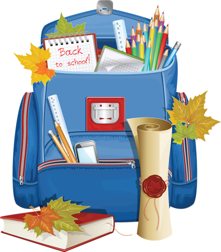 Motxilles - Портфель - School Backpack Clipart (438x500)