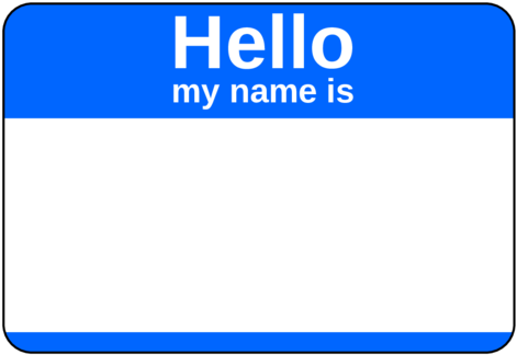Blue Name Tag - Avery Name Badge Labels - 25 Labels (500x353)
