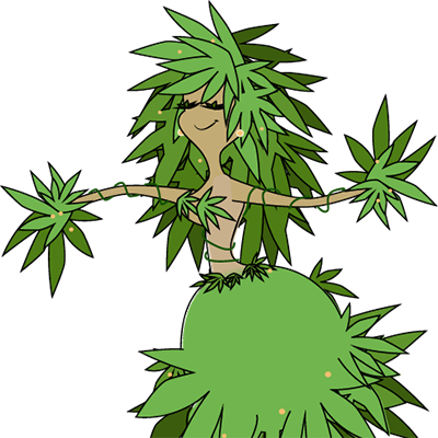 With A Vine Like Body Of Green Limbs, She's The Marijuana - Clip Art (400x400)