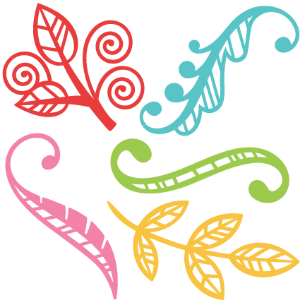 Flourish Leaf Set Svg Scrapbook Cut File Cute Clipart - Leaf Cut File (432x432)