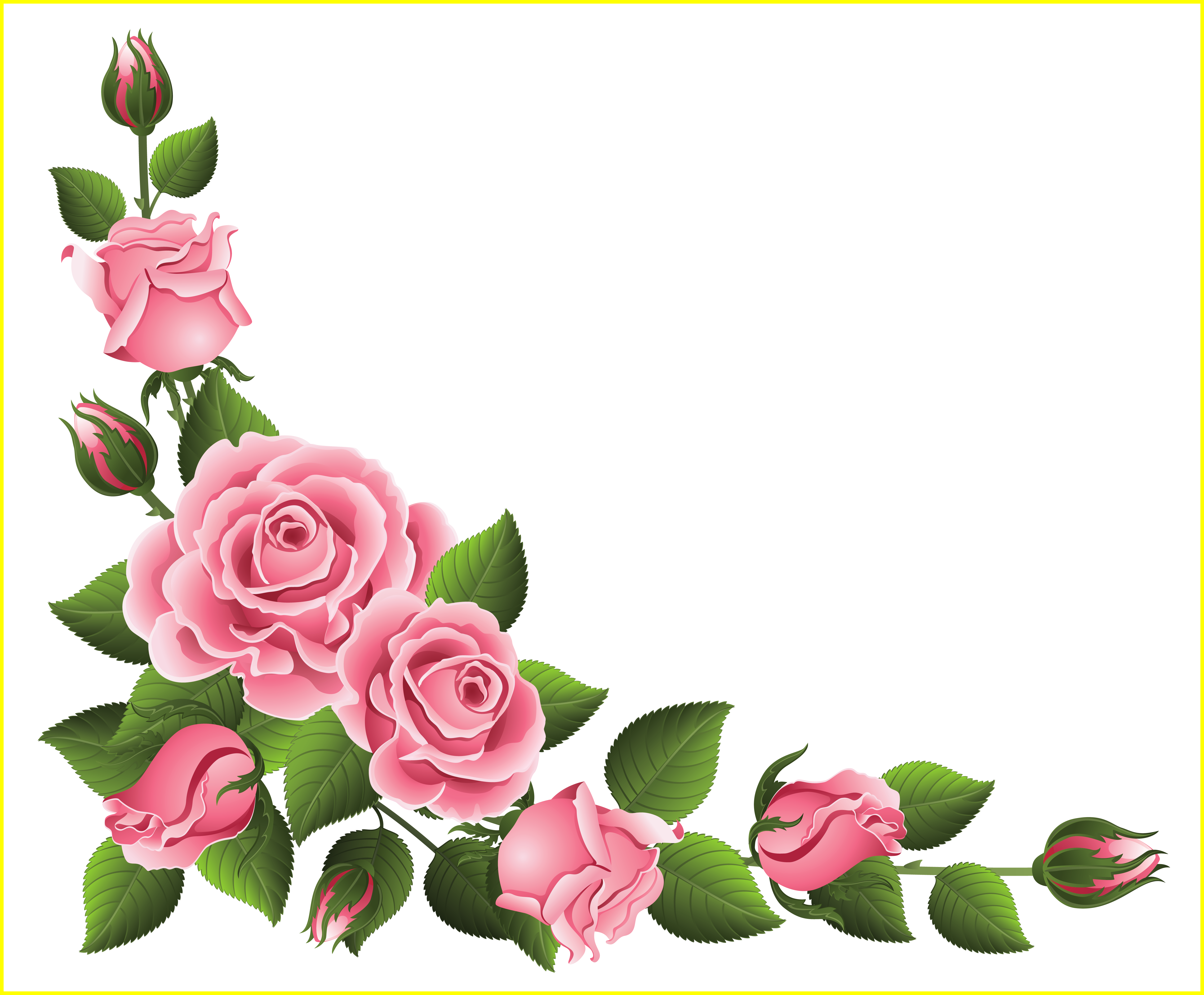 Bouquet Png Flower Bouquet Png Images Incredible Corner - Flower Corner Border Design (5087x4205)