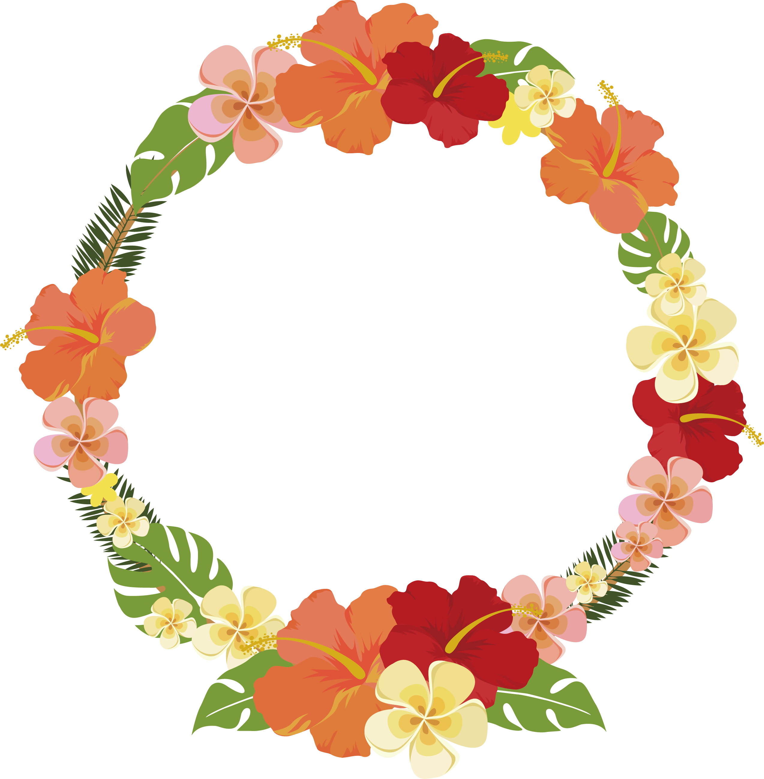 Round Summer Flower Decorative Frame 2547*2597 Transprent - Flower Circle Frame Vector (2547x2597)