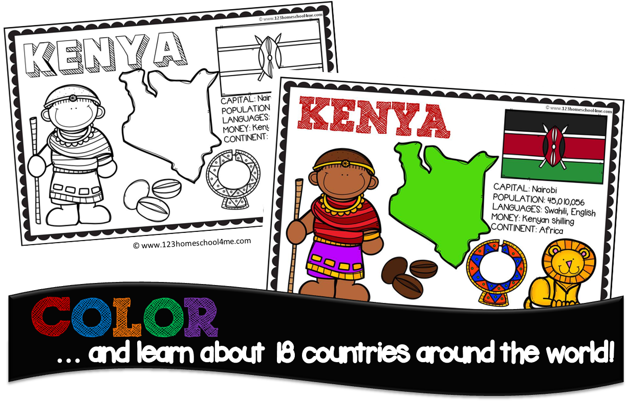 Countries Coloring Book For Kids From Prek, Kindergarten, - Coloring Book (1241x788)