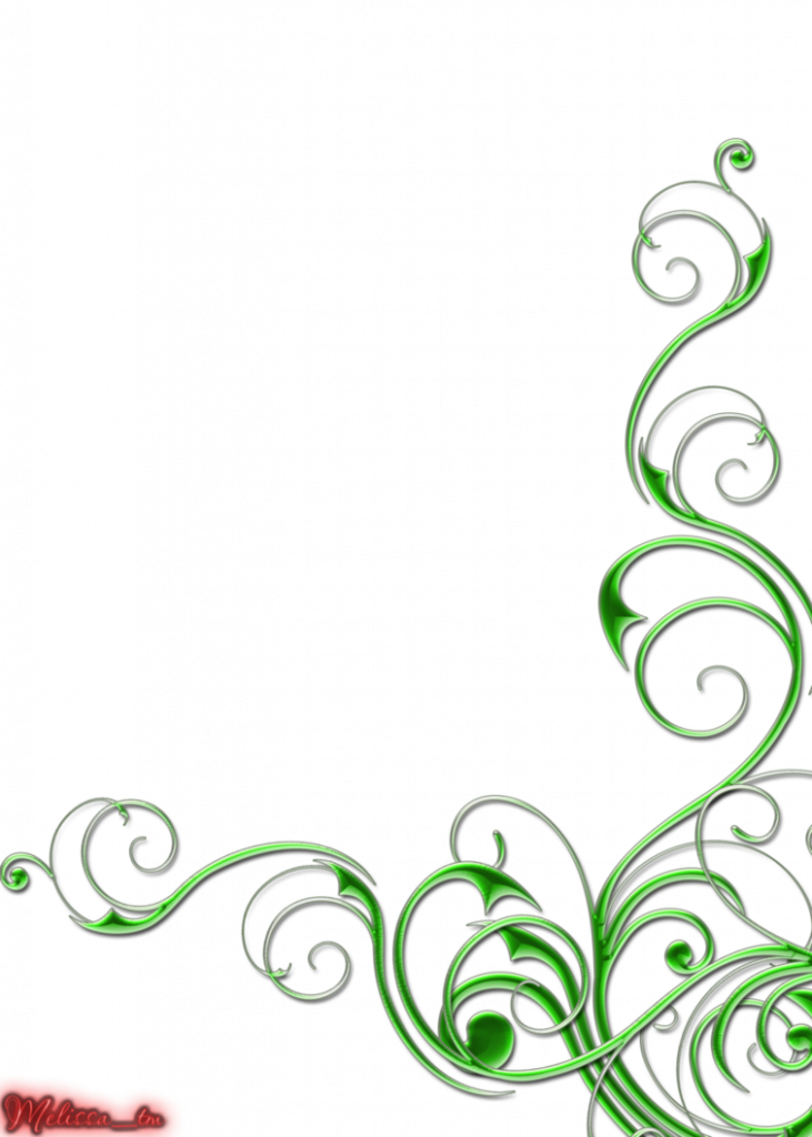 Green Swirls Valid Green Swirl Borders New Simple Corner - Green Swirl Border Png (731x1024)