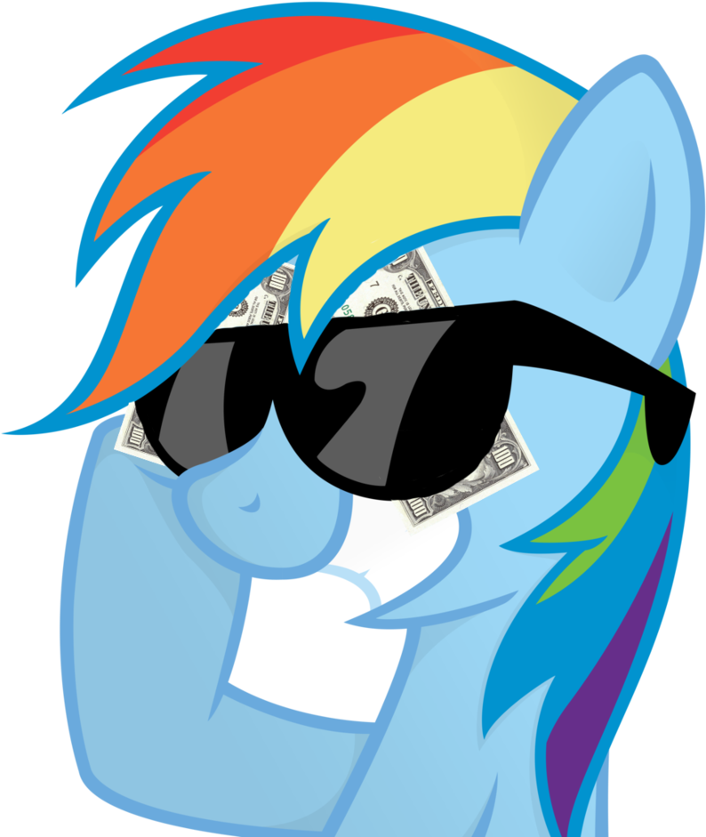 Rainbow Dash Can't See The Haters By Supremeshittycraps - Mlp Rainbow Dash With Sunglasses (848x942)