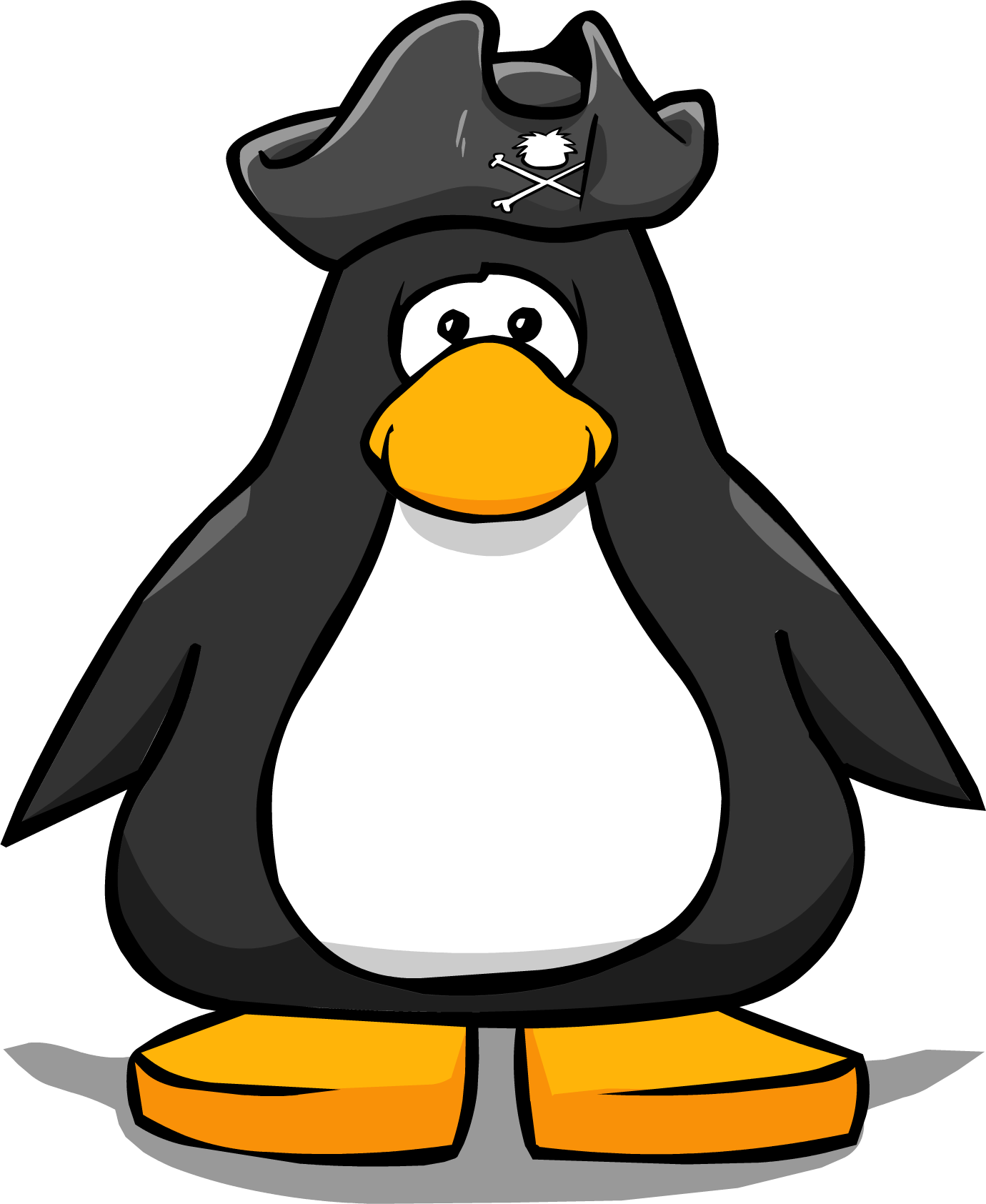 Tricorn Hat From A Player Card - Club Penguin With Headphones (1380x1685)