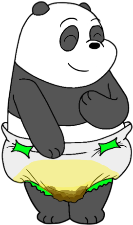 Part 5/5 Panda Stood There A Moment And Grinned - Cartoon (500x500)