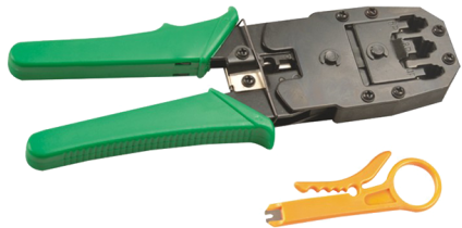 Network Crimping Tool With Wire Stripping Knife - Ht 315 (500x500)