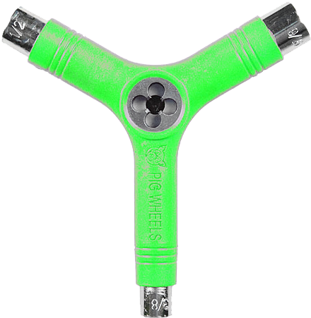 Pig Skate Tool - Pig Skate Tool-neon Blue Tri-socket/threader (446x474)