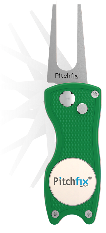 Pitchfix Hybrid Switchblade Divot Repair Tool In Green - Knife (507x800)