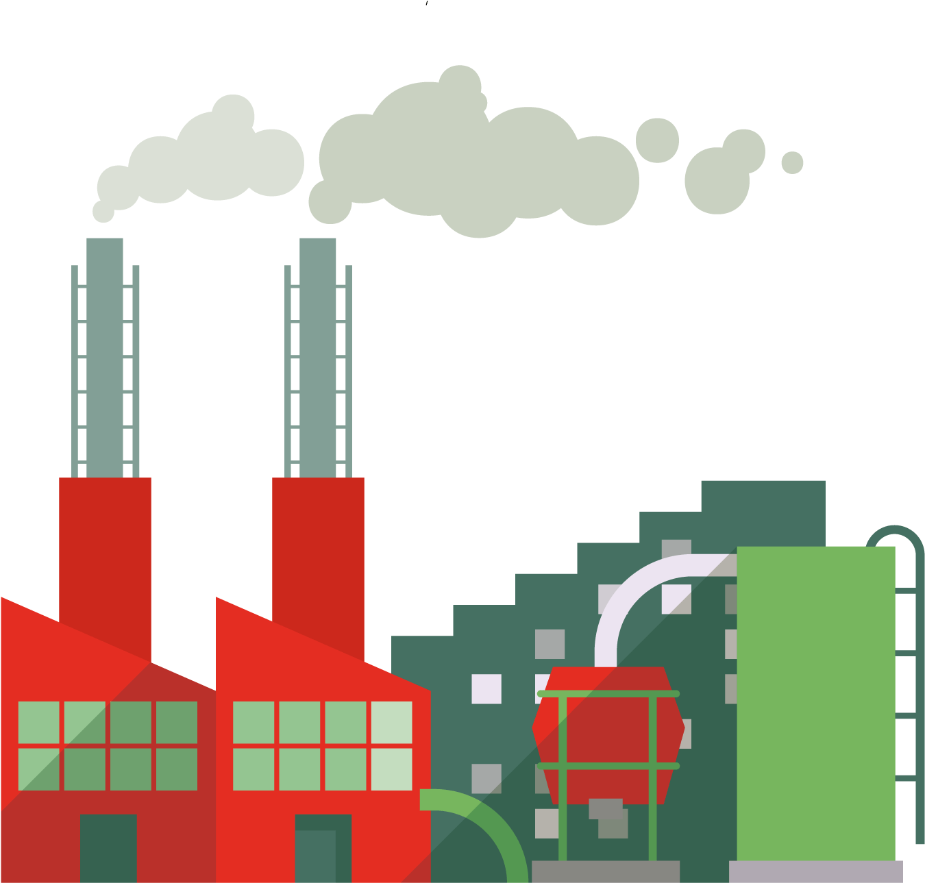 Chimney Power Station Icon - Power Plant Cartoon (1501x1501)