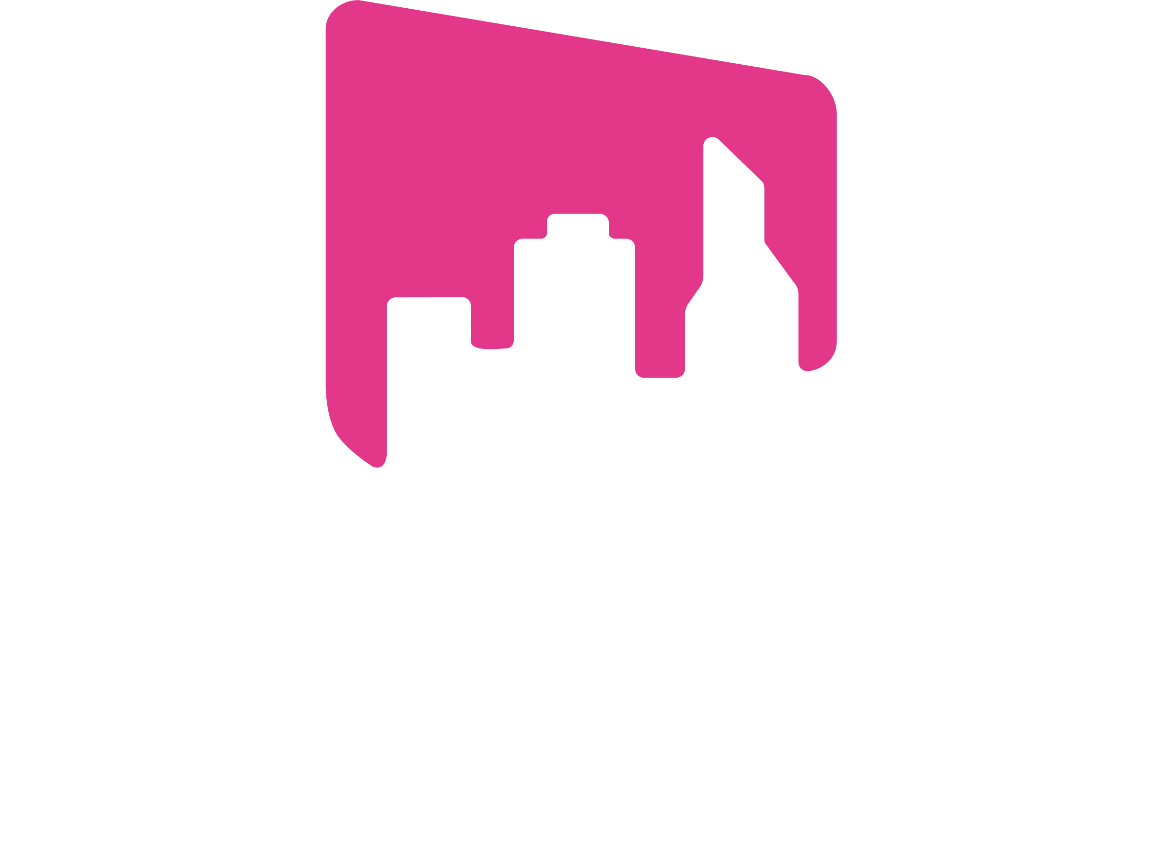 Pink And White Downtown Crawlers Logo - Downtown Crawlers (2386x1728)