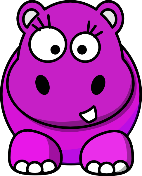 Cartoon Hippo (486x600)