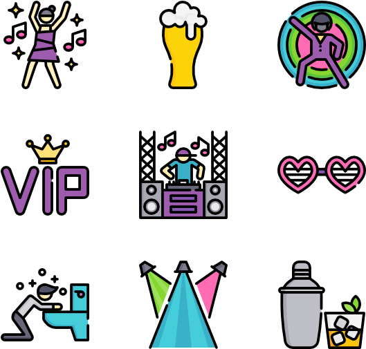 Discotheque 40 Icons - Disco Icons (600x564)