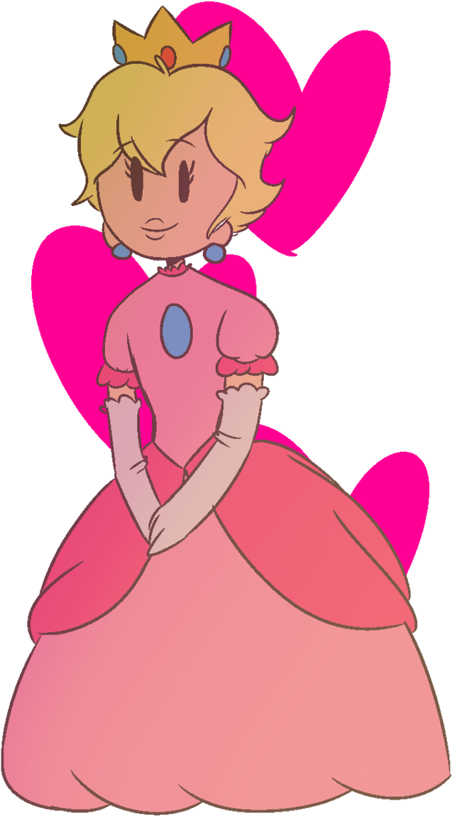 Short Hair Princess Peach By Fluffylittlebiscuit - Princess Peach Short Hair (648x1234)