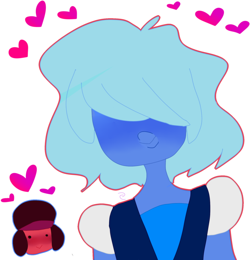 Sapphire With Short Hair By Nothumanbutamonster - Cartoon (894x894)