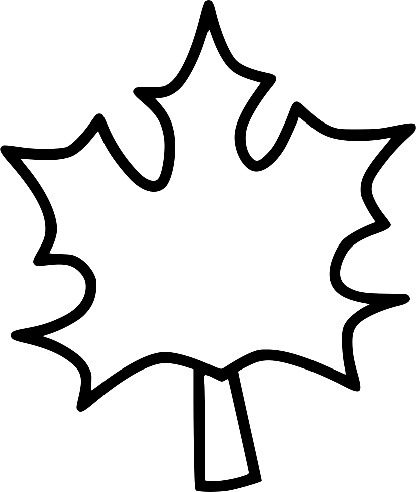 Maple Leaf Leaves Autumn Dry Tree Svg Png Icon Free - Coloring Book (828x980)