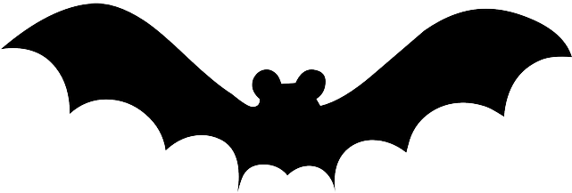 Bat, Simple, Silhouette, Art, Halloween, Decoration - Bat Clip Art (640x320)