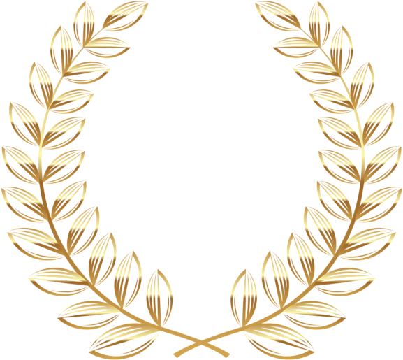 Instant Download Golden Frame Border Clipart Gold Digital - Gold Wreath Clip Art (600x536)