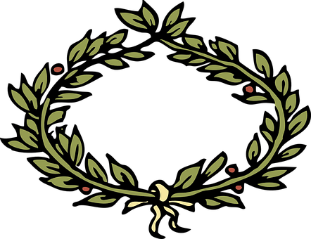 Laurel, Crown, Roman, Award, Winner - Leaves Crown Clipart (442x340)