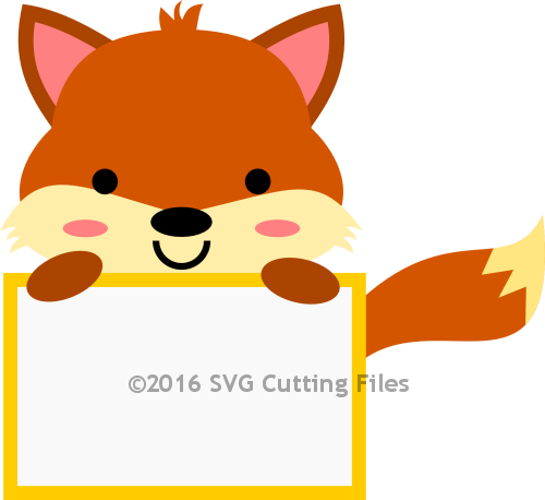 Animal Svg Files For Sure Cuts A Lot Svg Files Scal - Peeking Fox Png (500x458)