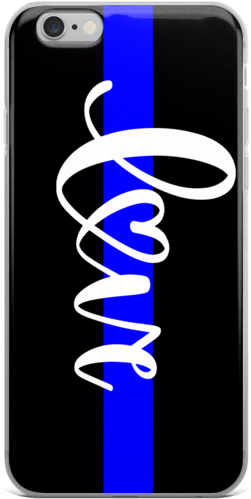 Love Script Thin Blue Line Iphone Case - Iphone (600x600)